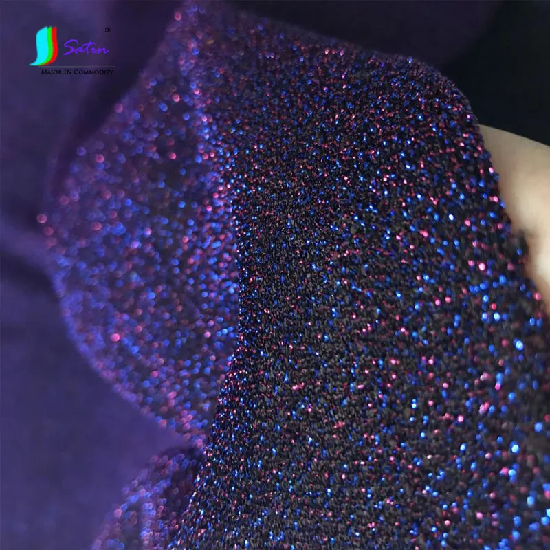 

Soft Thin Elastic Lurex Fabric,Handmade Cloth Crafts Stage Clothes Decoration Background Material Shiny Fabric A0093L