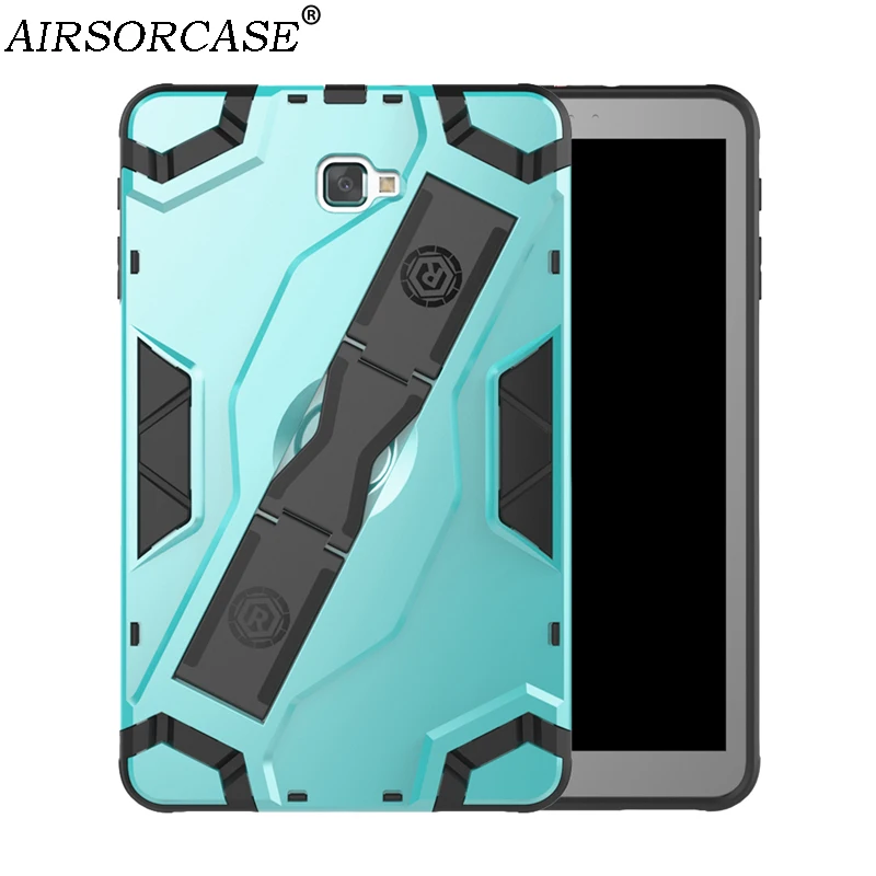 

for Samsung Galaxy Tab A 10.1 (2016) T580 T585 Tablet Case Protective Cover Hard PC & Soft TPU Hybrid Armor Kickstand Back Cover