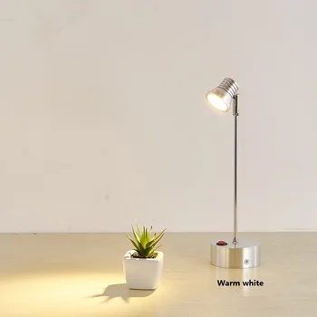 

Cabinet recharging led spot light ,3*1W 14-54cm pole rotatable emergency led counter Upright lamp ,battery jewelry accent lamp