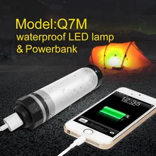 UYLED Q7M Outdoor LED Camping Light IP68 Professional Waterproof Lamp 2600mAh Power Bank For Phone Portable Lanterns For Hiking