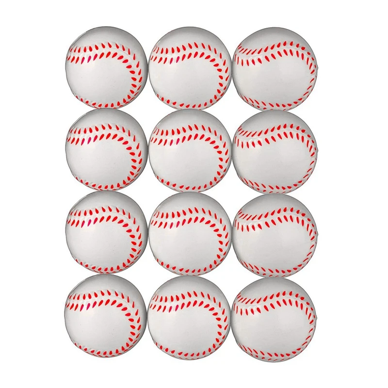 

Baseball 2.5-Inch Foam Squeeze Balls For Stress Relief, Relaxable Realistic Baseball Sport Balls(12Pcs)