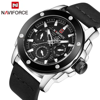 

Naviforce Quartz Men Watches Top Brand Luxury Famous Men Military Watch Leather Men Sports Watches Waterproof Relogio Masculino