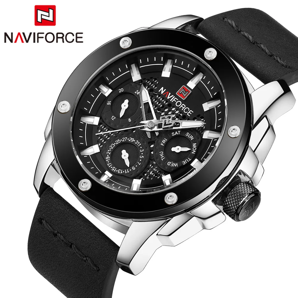Часы наручные Naviforce Мужские кварцевые брендовые роскошные известные спортивные