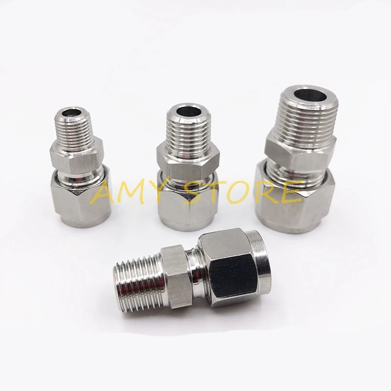 

1Pc SS304 Stainless Steel Pipe Tube Quick Connector Ferrule Coupler Jointer DSJ-M,YDF-LOK,LOK 1/8" 1/4" 3/8" 1/2" 6 8 10 12mm