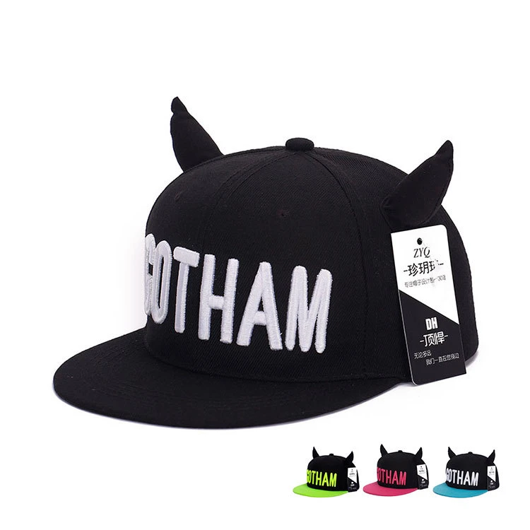 Ox horn Batman GOTHAM Baseball Caps 