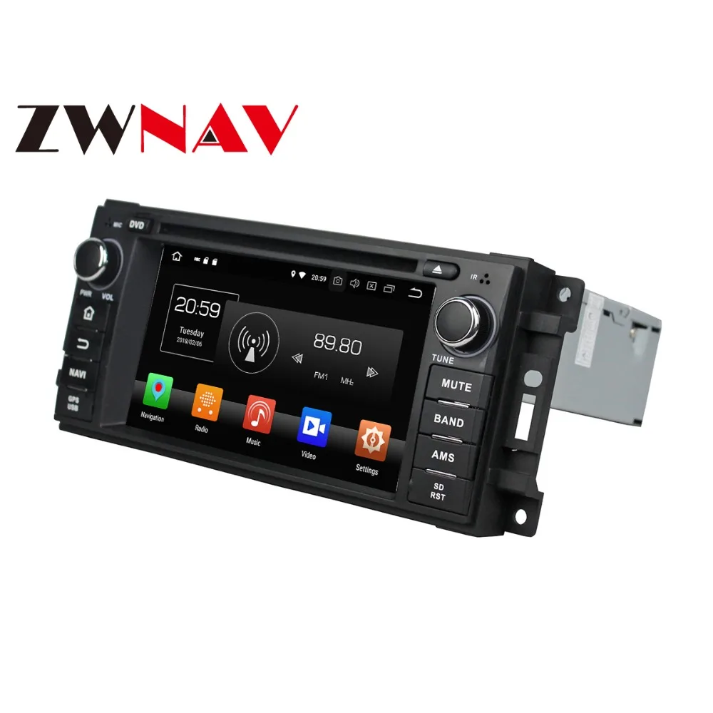 Best Android 8.0 Car DVD player GPS navigation radio Stereo for Jeep Grand Cherokee Compass Wrangler 2010 UNIT auto multimedia 1