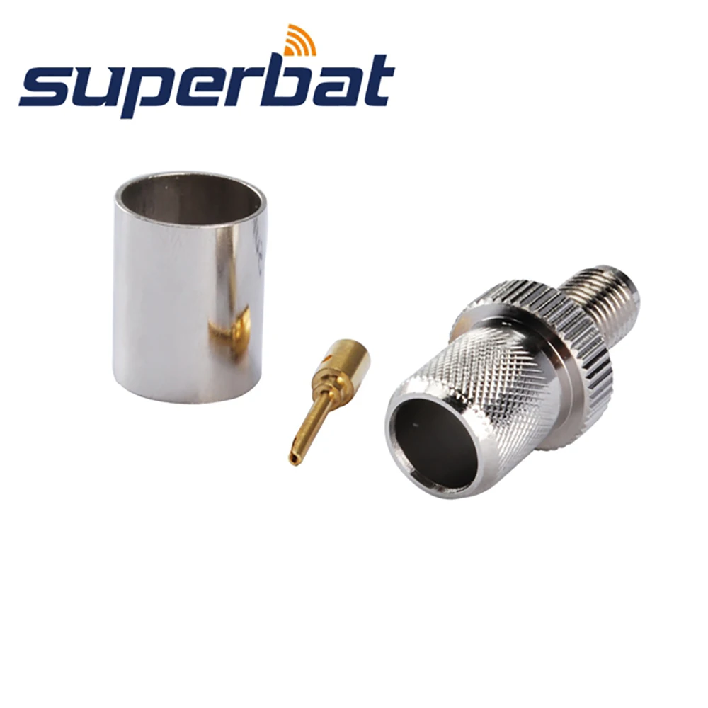 Superbat 10 шт обжим SMA разъем прямой RF коаксиальный для кабеля RG214 RG213 RG8 LMR400|connector