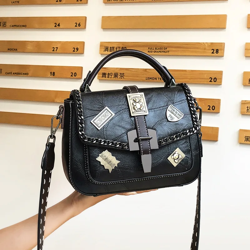 

Fashion Women Saddle Bag Designer Messenger Bag PU Leather Capacity Ladies Chain Crossbody Shoulder Bags Female handbag 2 straps