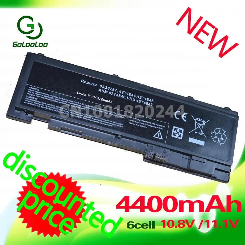 4400 мАч аккумулятор 42T4844 42T4845 42T4846 42T4847 для Lenovo ThinkPad T420s T420si серии|4400mah battery|thinkpad t420s