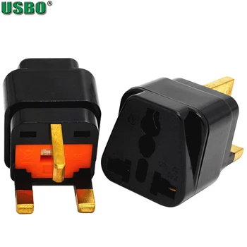

White black universal Hong Kong Singapore Malaysia United Kingdom power connector EU US to UK travel fused adapter plug Type G