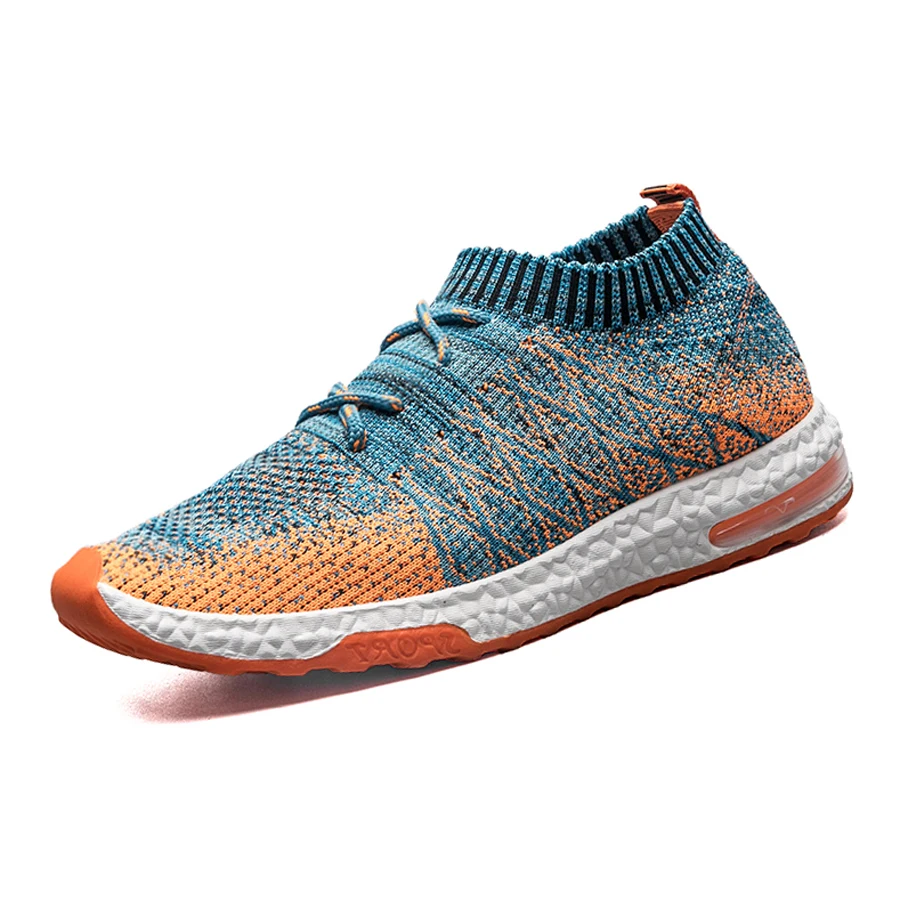 

Men Fly-knitted Shoes for Man Sneaker Size 39-44 Male Fashion Sock Shoes Designer Causal Shoes 2018 Men Summer Shoes
