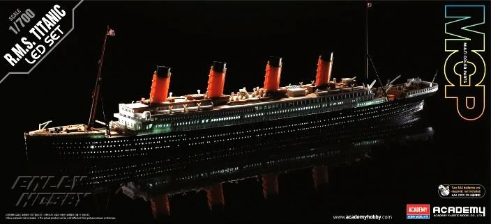 MOHSACADEMY 14220 1/700 Titanic с полпосылка Том разные цвета без необходимости рисования