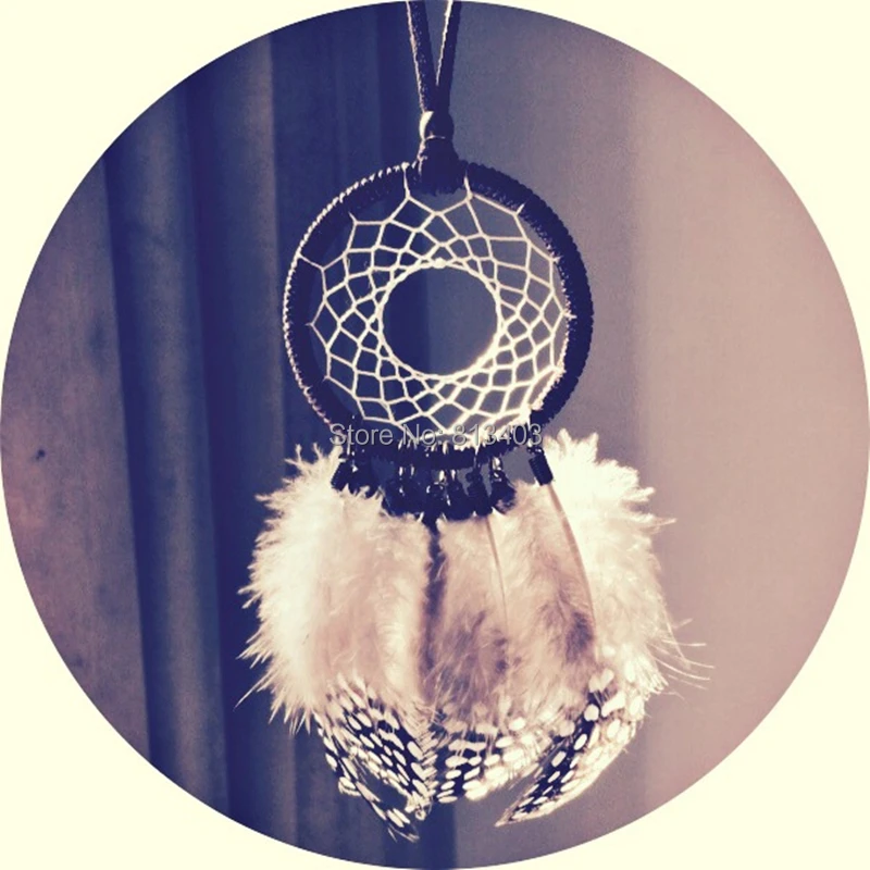 Малый Dream Catcher wind chime Whosale Перо Dream Catcher автомобиля Висячие украшения