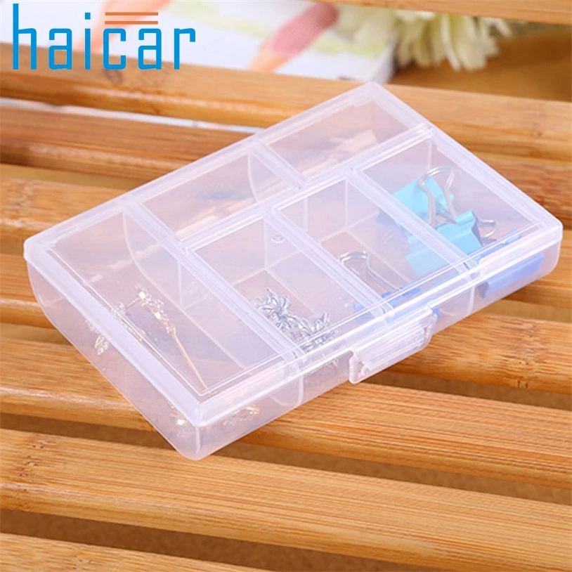 organizer Storage Case Box Holder Container Pills Jewelry Nail Art Tips 6 Grids U70309 porta joias