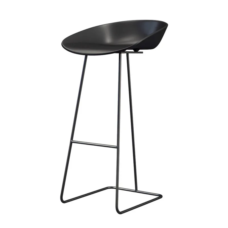 Nordic bar stool wrought iron gold bar stool modern minimalist home backrest high chair creative gold bar chair