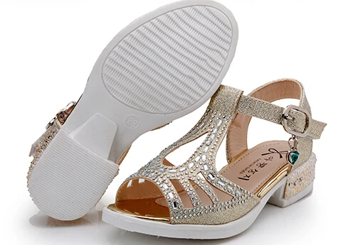 WEONEDREAM Enfants/детские сандалии для принцесс; детская Свадебная обувь для девочек; модельные туфли на высоком каблуке; Праздничная обувь для девочек; размеры 27-37