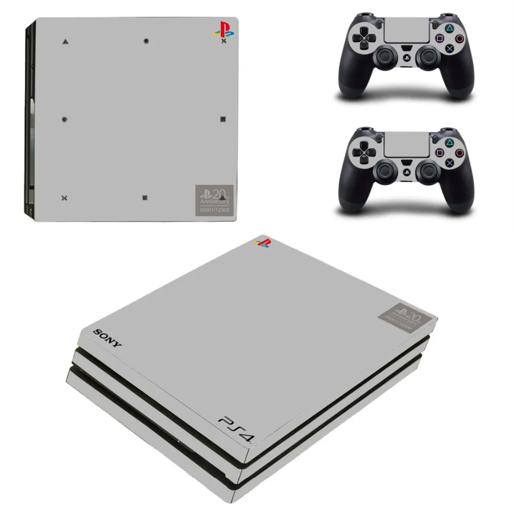 Наклейки для консоли и контроллеров PS4 Pro наклейки на консоль Sony PlayStation 4 20 юбилей