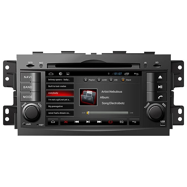 Best Android 6.0 Quad Core 1024*600 Car DVD GPS for Kia Mohave Borrego 2 din car Radio Stereo Navigation  Head Unit Bluetooth Wifi 3G 5