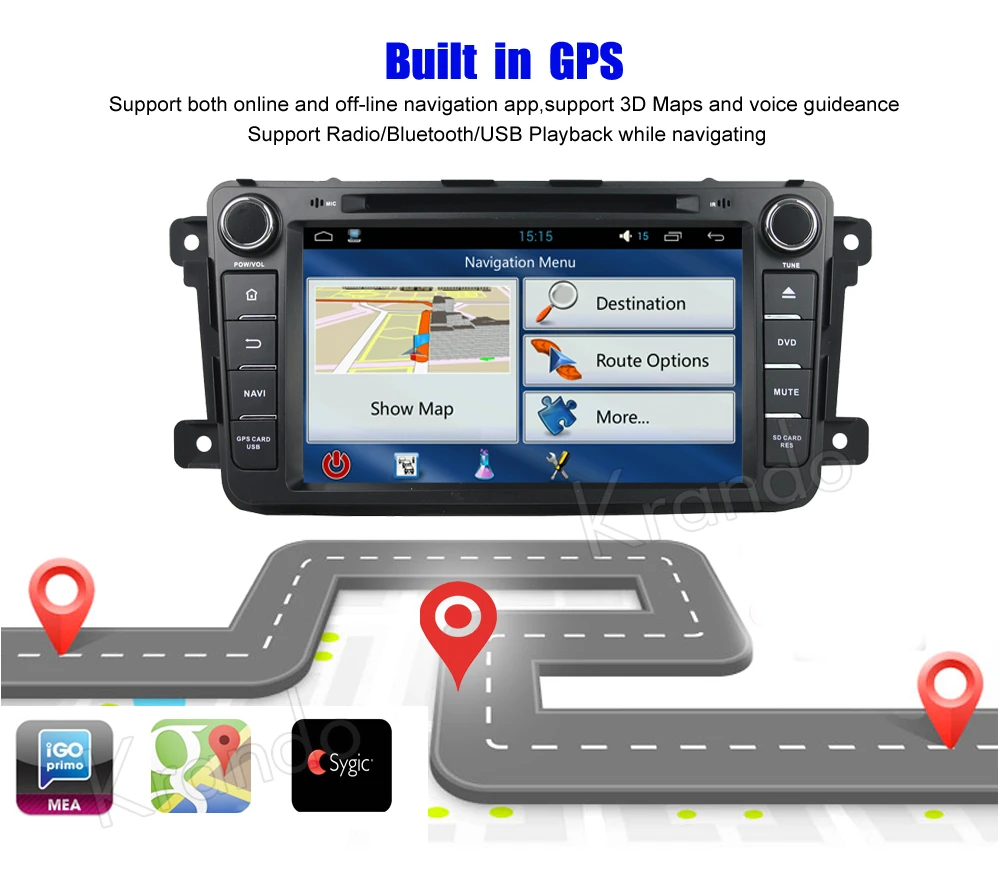 krando mazda cx-9 android car radio gps dvd player navigation multimedia system (10)