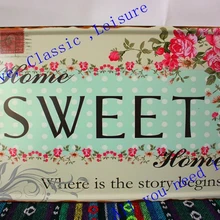 Деревенский домашний декор, домашний милый домашний принт на металле, винтажный домашний Знак Подарок на новоселье, размер 30x20 см