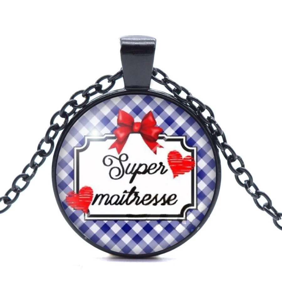 Французский супер Maitresse 25 мм DIY стеклянный кабошонный Купол Подвески для ожерелья