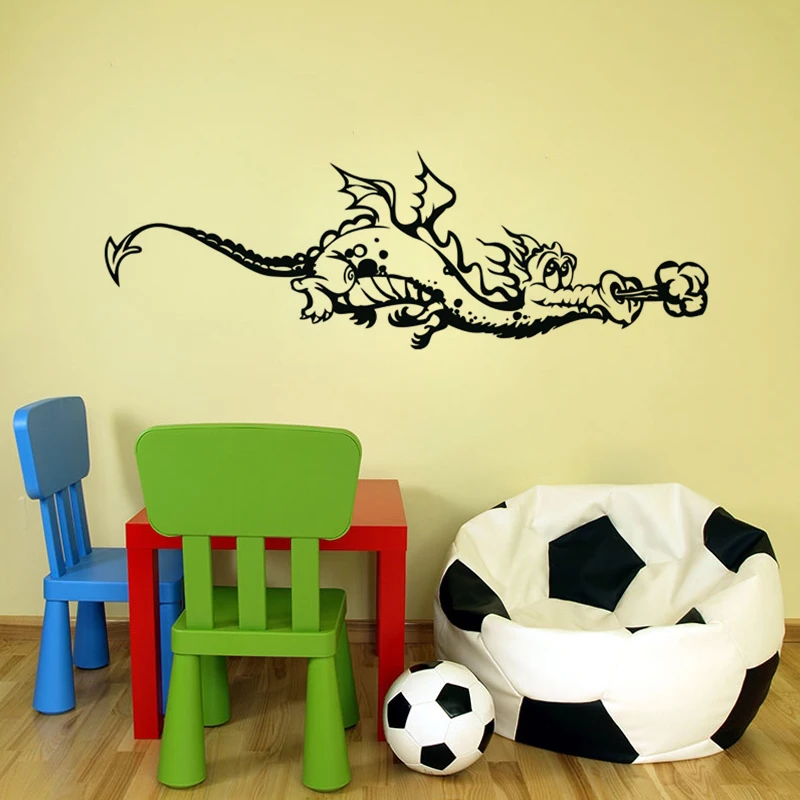 Yaratıcı Spitfire Ejderha Duvar Sticker çocuk odası Sanat Aplike Oturma Yaratıcı Spitfire Ejderha Duvar Sticker çocuk odası Sanat Aplike Oturma