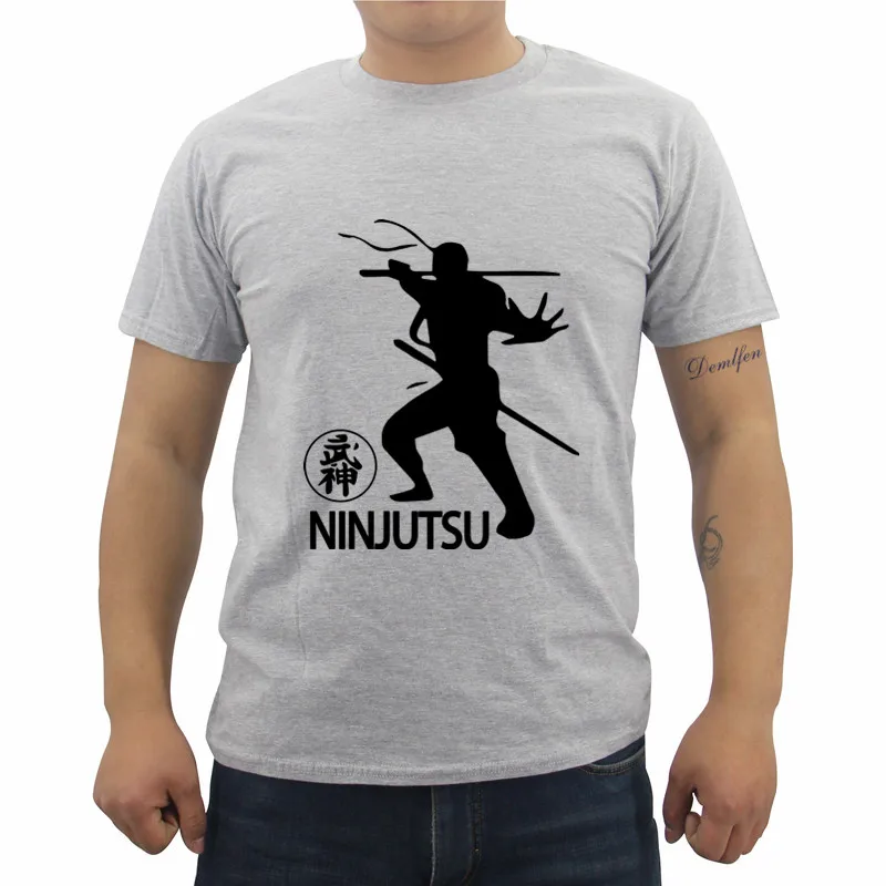 Новая летняя повседневная мужская футболка Martials Arts для самообороны Ninjutsu с