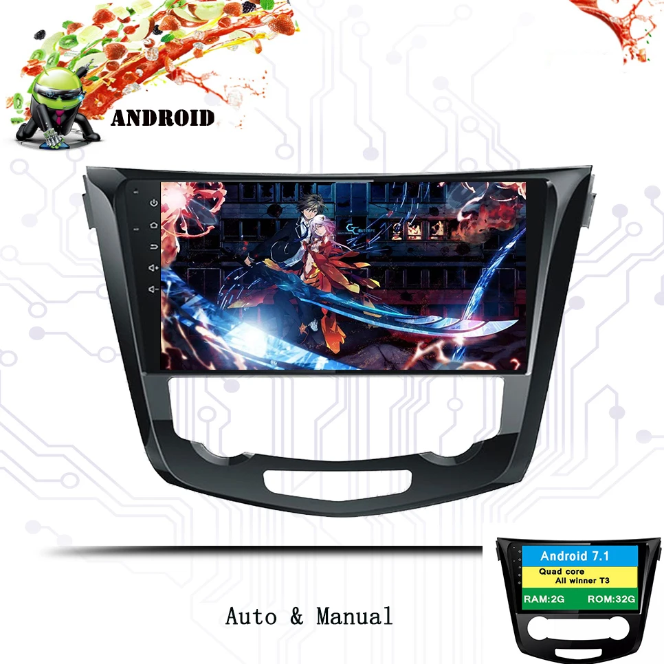 Best 8 Octa core android 9.1 car dvd multimedia player for Nissan X-Trail Qashqai 2014 -17 stereo radio gps navigation SAT navi Map 3