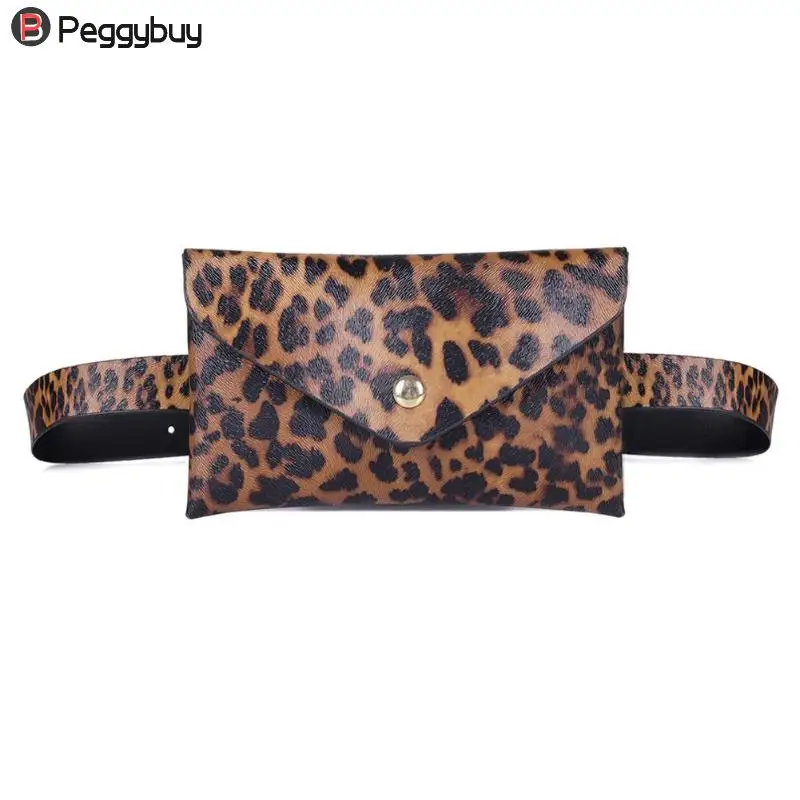 Женская поясная сумка с леопардовым принтом, поясная сумка из искусственной кожи, модный ремень, сумка-мессенджер на плечо, нагрудная