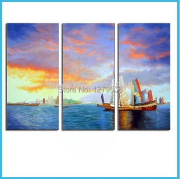 

Hand Painted Abstract Oil Paintings On Canvas Hang Picture Sunset Glow For Living Room Wall Decor Paintings