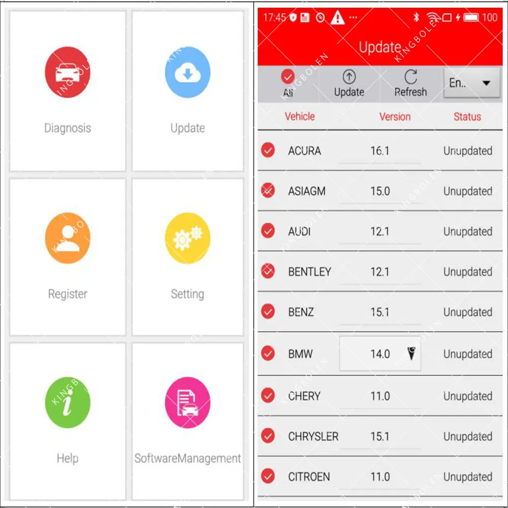 Запуск UCANDAS VDM2 Wifi полная система авто диагностический инструмент для Android бесплатное обновление V3.9 VDMII uncandas лучше, чем easydiag/mdiag