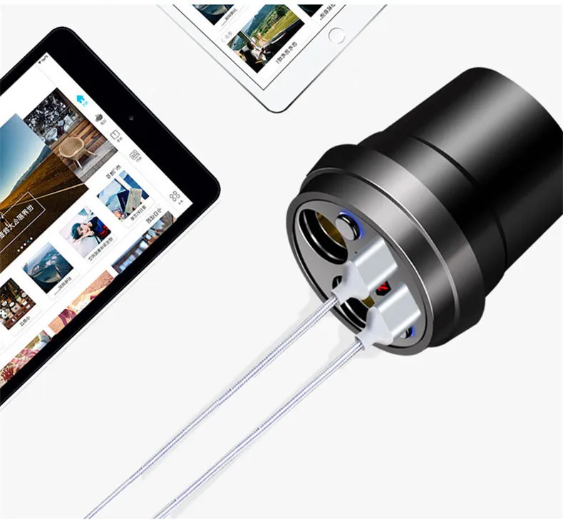 Blucub автомобильное зарядное устройство цифровой дисплей двойной USB порт для iPhone iPad samsung Xiaomi телефон зарядный адаптер 3.1A автомобильное зарядное устройство