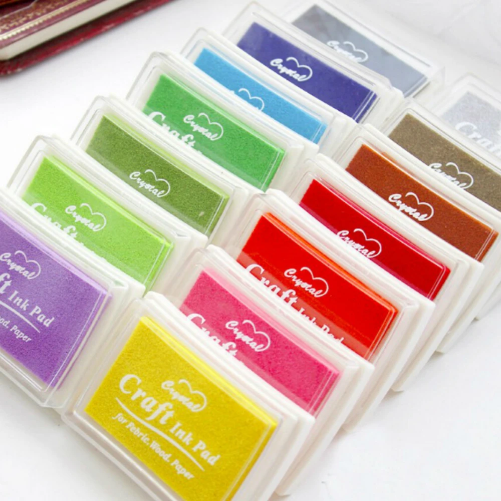 Прозрачная прокладка для печати 15 цветов бесплатная доставка|stamp seal|clear stampsstamp inkpad