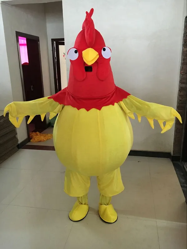 Цыпленок талисман ростовой костюм мультяшный персонаж Костюм Петуха Хэллоуин нарядное платье Рождество Косплей для Хэллоуина вечерние мероприятия - Цвет: E