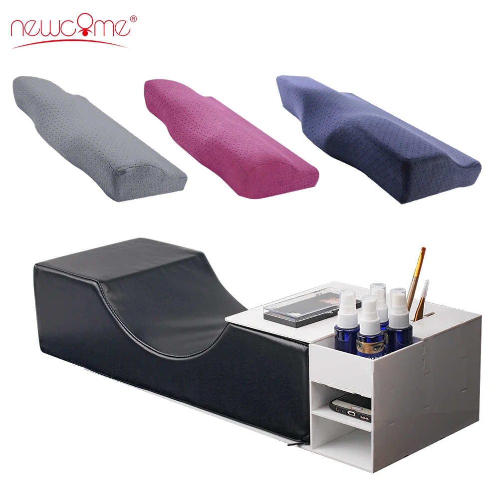 

NEWCOME Eyelash Extension Special Pillow PU Soft Grafted Eyelashes Sleeping Salon Use flannel Pillows for Make Up Professionals
