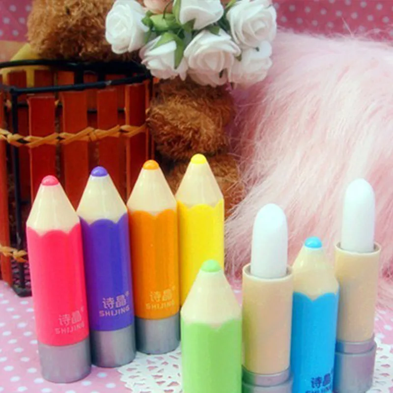 B lsamo Labial Profesional Crayones Forma De L piz Divertido Hidratante 