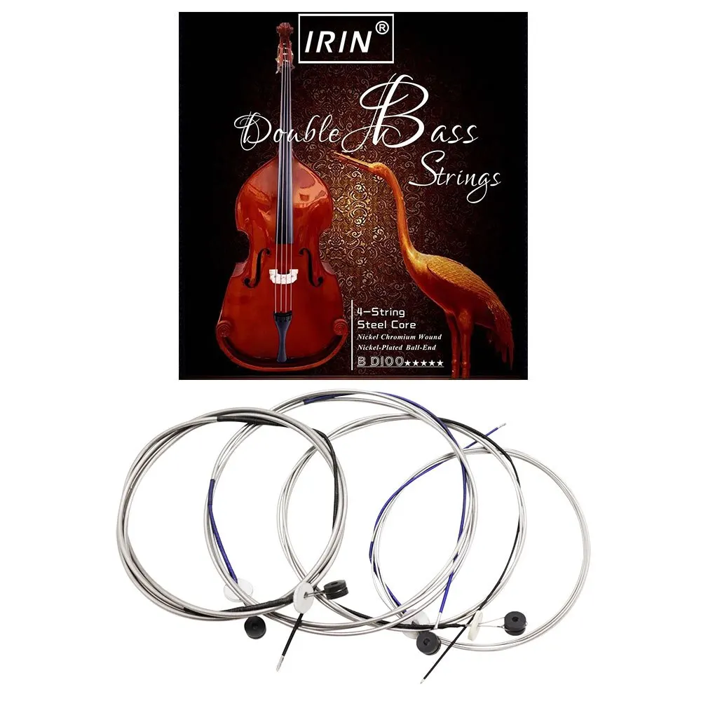 

Full Set (G-D-A-E) Double Bass String Strings Steel Core Nickel Chromium Wound Ball End Stringed Instrument Accessories