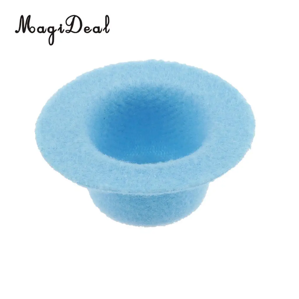 MagiDeal 1Pc 1/12 Scale Dolls House Miniature Bowler Polyester Hat for Party Dance Stage Show Children Lovely Toy Acce 4 Colors