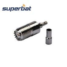 Superbat 10 шт. мини UHF обжимной разъем Женский RF Коаксиальный RF разъем для кабеля RG316, RG174, LMR100, RG178