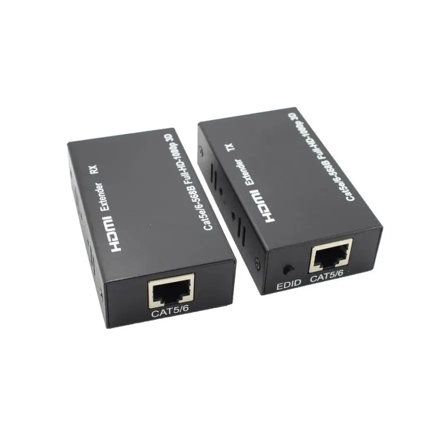 

HIPERDEAL Digital Cables Audio Video cable HDMI Balun Extender over single Cat Cat6/6A HD 196FT 60M 3D capable 1080p dec25