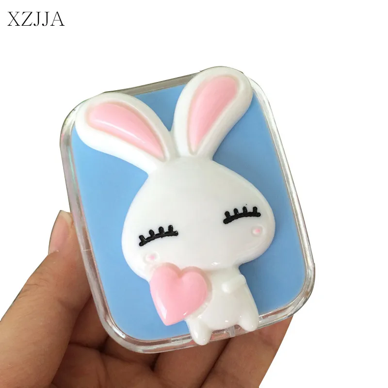 XZJJA милые женские фотообои мультяшный кролик контактные линзы коробка