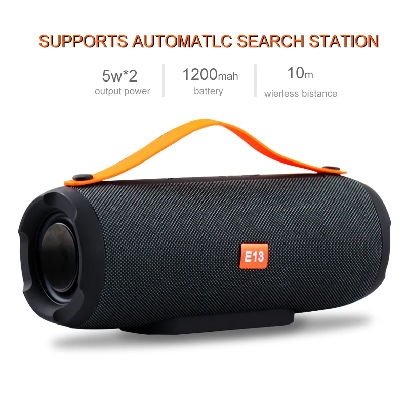 

Makescc E13 MINI Bluetooth Speaker Stereo Speakerphone Portable Wireless Subwoofer Column Speakers for Computer with TF FM