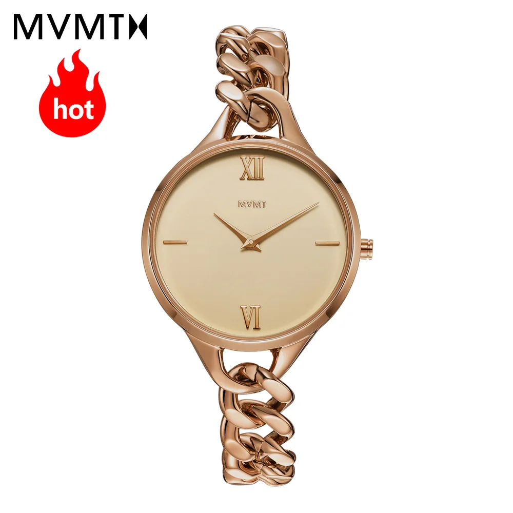 MVMT watch | Official flagship store Genuine vintage women's female watch waterproof quartz Bracelet Watch Rose gold steel watch