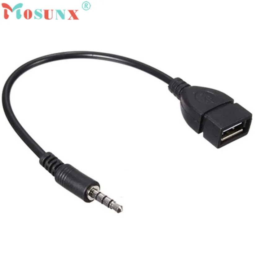 Лидер продаж 3 5 мм Штекерный аудиоразъем AUX к USB 2 0 Тип A адаптер конвертера OTG