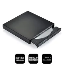 External CD Drive USB 2.0 External DVD-Reader With CD-RW Burner Drive For Notebook PC Desktop Computer Plug And Play Win 7 8 10