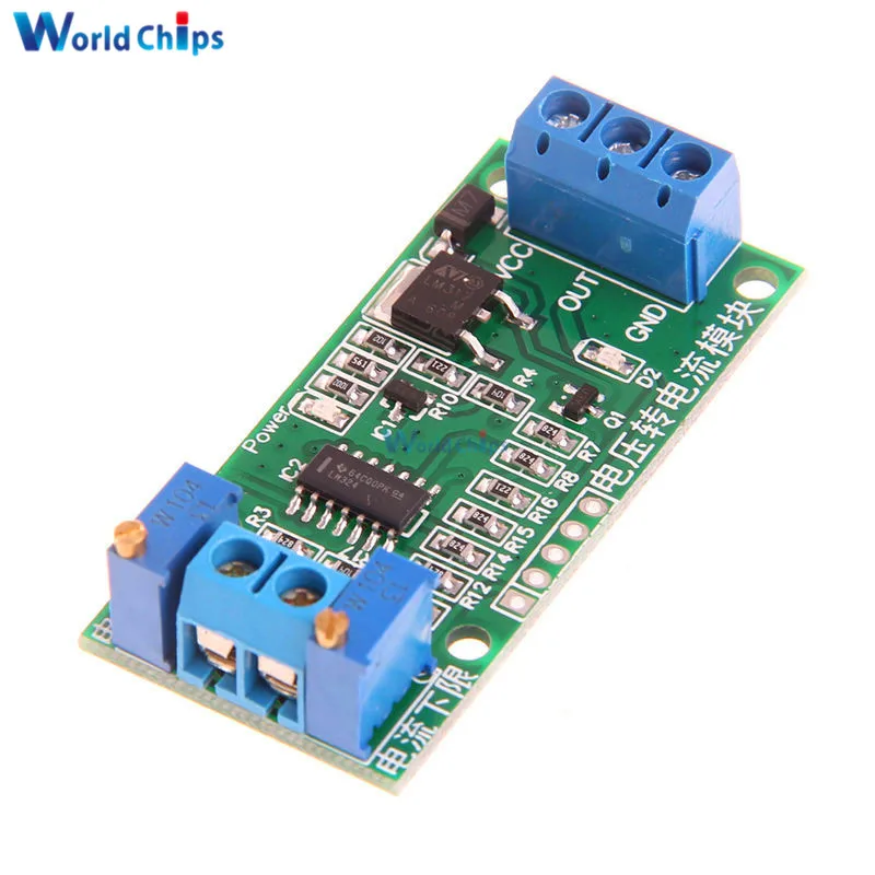 

0-5V to 4-20mA DC 12V-24V Linear Conversion Voltage to Current Transmitter Signal Module Potentiometer Adjustable isolated