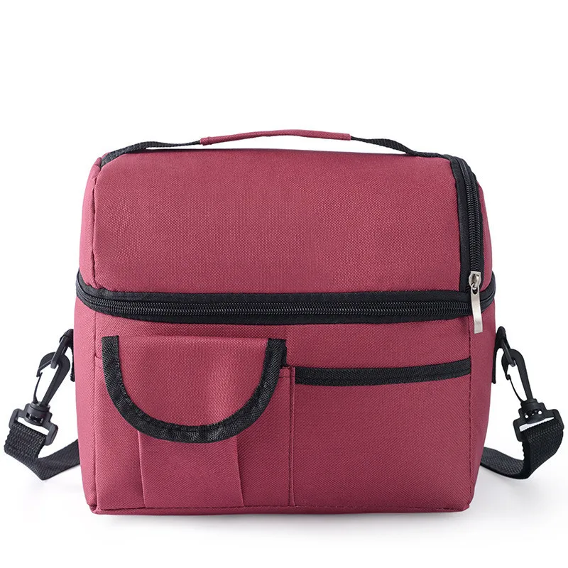 Складная сумка Термосумка для пищи на открытом воздухе сумка для пикника сумка кулер коробка для пикника Корзина для кемпинга спорта пляжа путешествия - Цвет: Wine Red