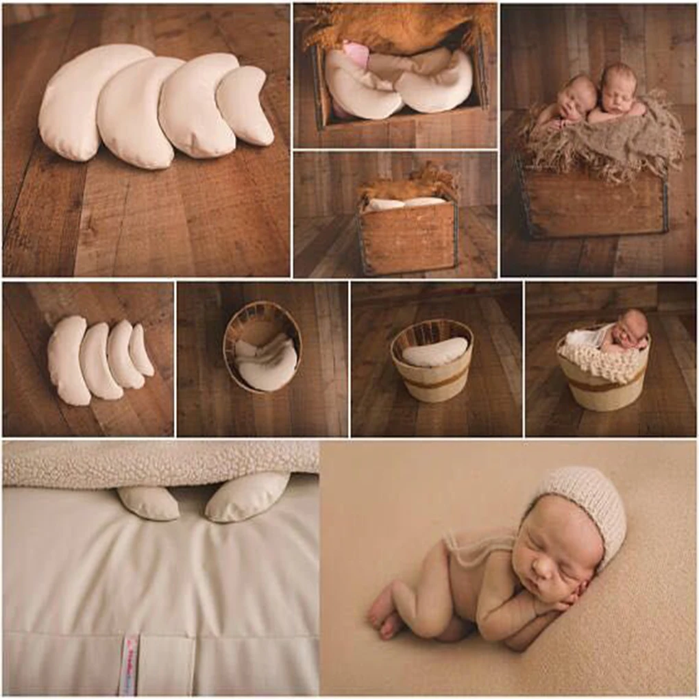 5 шт./компл. новорожденных позирует Детские подставки для фотографий Полумесяца форма подушки младенческой позиционер Подушка для