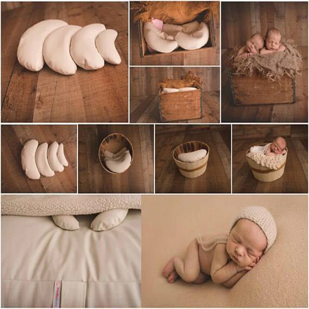 

5pcs/set Newborn Posing Baby Photography Props Crescent Shape Pillows Infant Positioner Toddler Cushion Boy girl pillow
