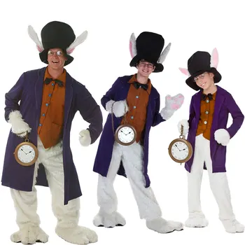 

Irek Hot cosplay Halloween costume masquerade performing clothing "Alice in Wonderland " clock rabbit costumes adult children
